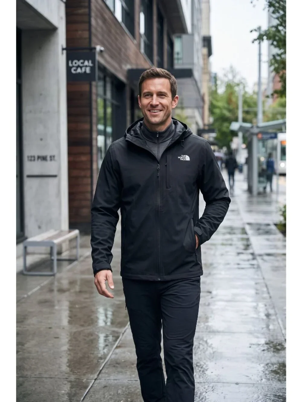 The North Face Alta Vista Jacket Men's L Black DryVent Waterproof Hooded NWT